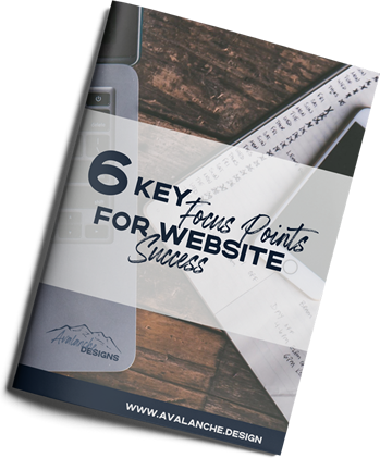 Brochure cover for the Six Key Focus Points for Website Success